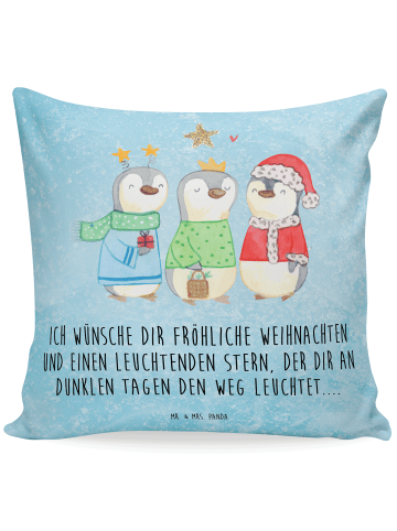 Mr. & Mrs. Panda kissen für sofa Winterzeit Heilige drei Könige ... in Eisblau