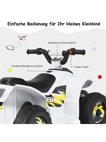 COSTWAY 6V Elektro Quad ab 3 Jahren in Weiß