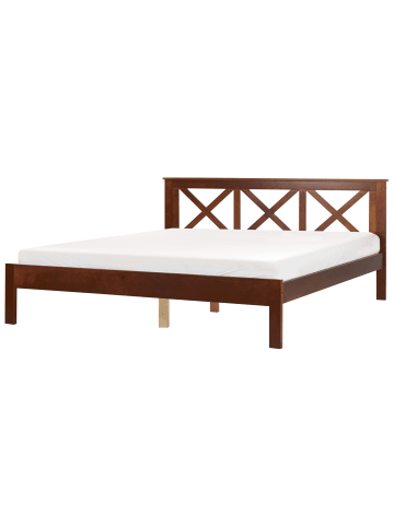 Beliani Doppelbett TANNAY in Braun - (W) 189 x (H) 90 x (L) 208 cm