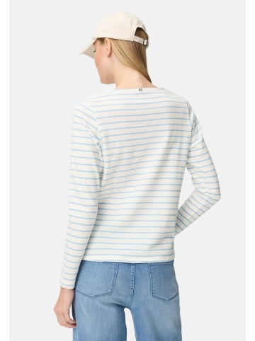 Camel Active Langarm-T-Shirt aus reiner Baumwolle in Hellblau