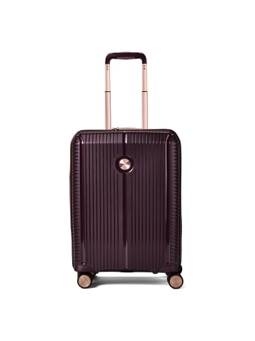 Polestream Paris 4 Rollen Kabinentrolley 55 cm mit Dehnfalte amethyst metallic