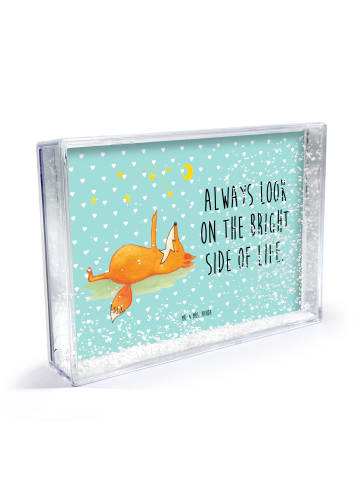 Mr. & Mrs. Panda Bilderrahmen Fuchs Sterne mit Spruch in Türkis Pastell