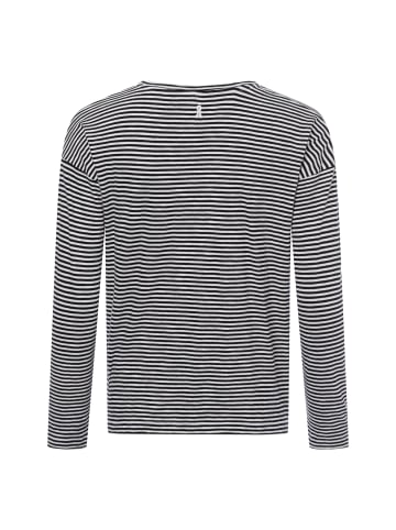 armedangels Langarmshirt in schwarz weiß