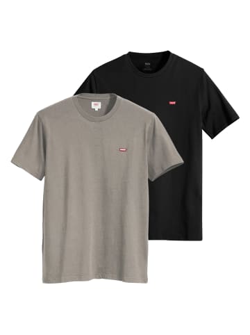 Levi´s T-Shirt 2er Pack in Schwarz/Khaki