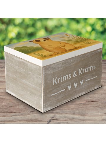 Mr. & Mrs. Panda Kiste Erdmännchen Design ohne Spruch in Weiß