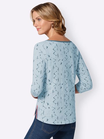 WITT WEIDEN Print-Shirt in blau-bedruckt