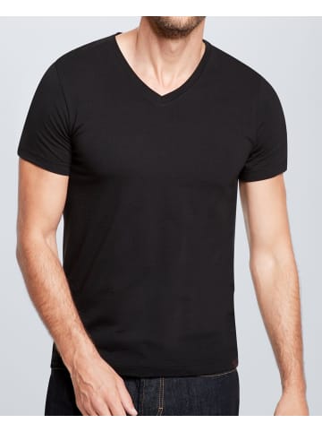 Strellson Strellson T-Shirt Basic Shirt 2er Pack Single Jersey Elastic in schwarz