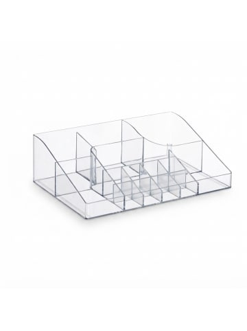 relaxdays 2 x Make Up Organizer in Transparent - (B)25,5 x (H)8 x (T)17,5 cm