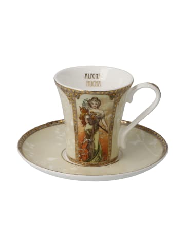 Goebel Espressotasse " Alphonse Mucha - Frühling / Sommer " in Bunt