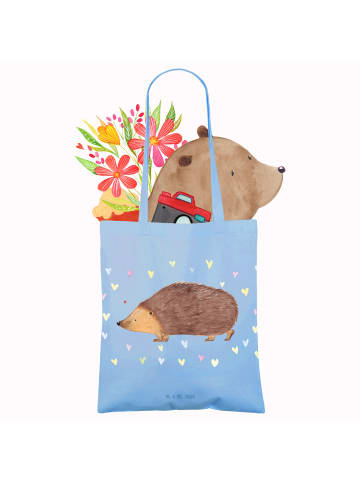 Mr. & Mrs. Panda Schultertasche Igel Herzen ohne Spruch in Sky Blue