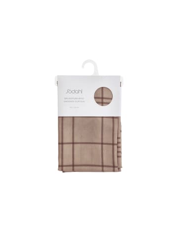 SÖDAHL Duschvorhang Tartan in Taupe