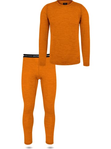 Normani Outdoor Sports Herren Merino Unterwäsche-Set Melbourne/Sydney in Orange