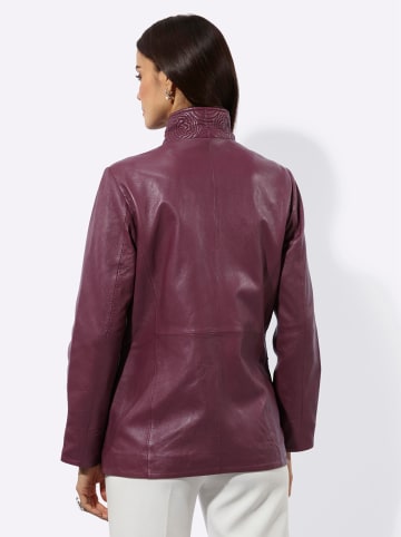 Mainpol Lammnappa-Lederjacke in bordeaux