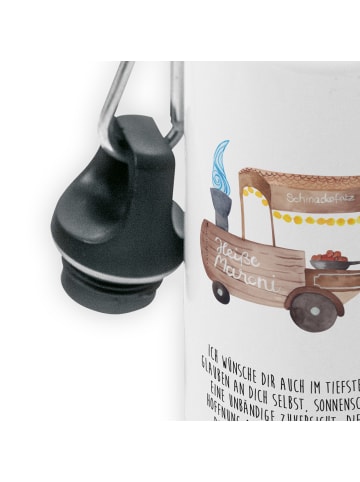 Mr. & Mrs. Panda Alu Trinkflasche Igel Maronen mit Spruch in Weiß