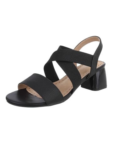 Ital-Design High-Heel Sandalette in Schwarz