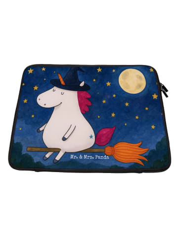 Mr. & Mrs. Panda Laptop Tasche Einhorn Hexe Design ohne Spruch in Weiß