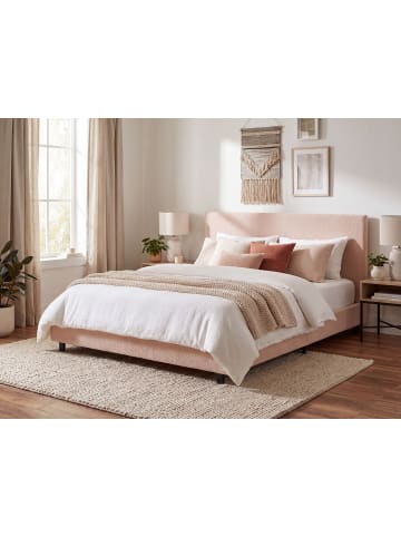 Beliani 2-tlg Doppelbett ALBI in Beige/Schwarz