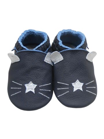 Mejale Baby Krabbelschuhe in Mit Ohren Dunkelblau
