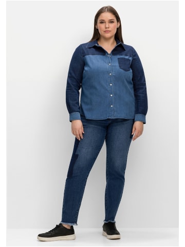 sheego Jeansbluse in blue Denim