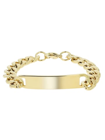 Adeliás Unisex Armband – Panzerarmband aus Edelstahl 21 cm in gold