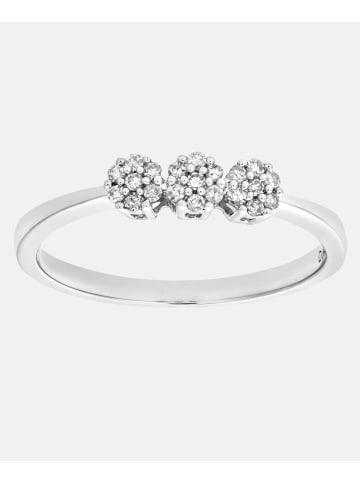 Diamant L'éternel Cluster-Ring aus 375 Weißgold mit Diamant