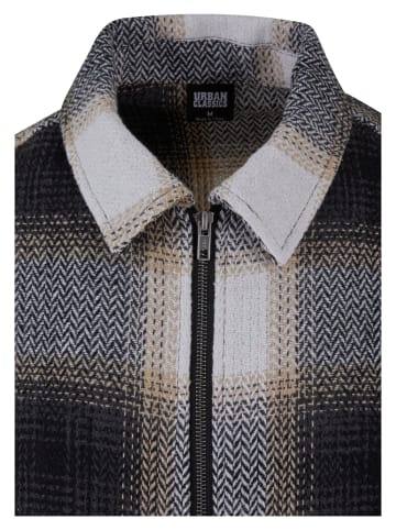 Urban Classics Urban Classics Herren Zipped Shirt Jacket in wetsand/black