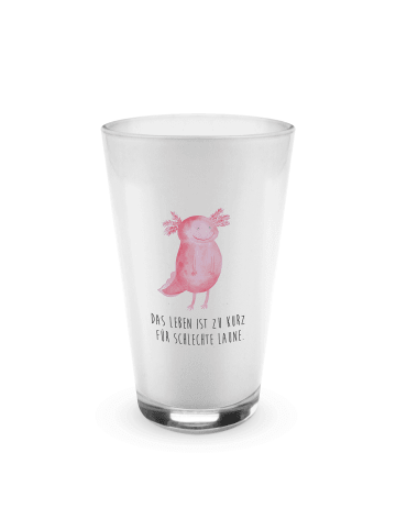 Mr. & Mrs. Panda Glas Axolotl Glücklich mit Spruch in Transparent