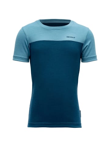 DEVOLD NORANGMERINO TEE KID in Blau