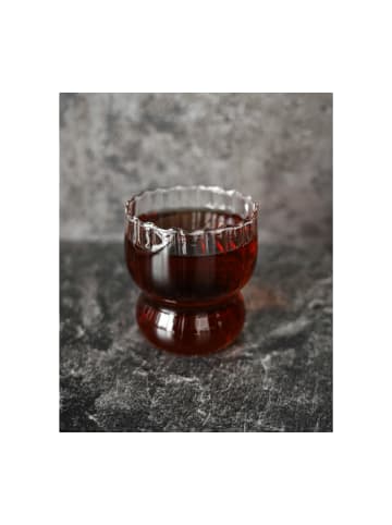 Almina 2er Gläser-Set Riffle Design 300 ml Transparent Hitzebeständig in Transparent