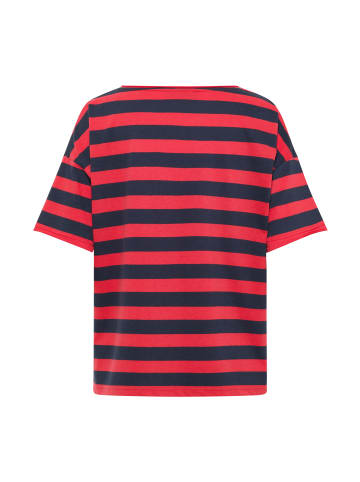 ELBSAND T-Shirt  in Coldwater + Barberry STRIPE