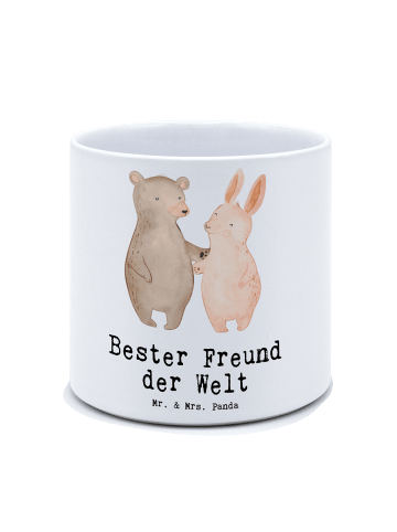 Mr. & Mrs. Panda Pflanzkübel Hase Bester Freund der Welt mit Spruch in Weiß
