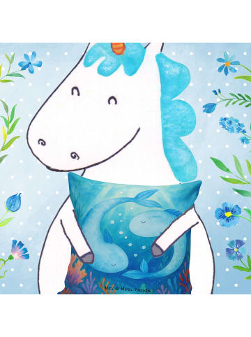 Mr. & Mrs. Panda kissen 40 x 40 Sternzeichen Fische Design ohne ... in Weiß