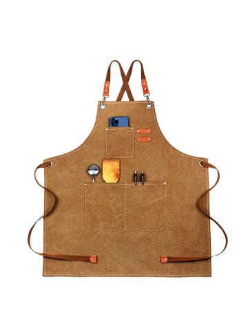 ARTNANAS Premium Canvas-Handwerkerschürze & Aquarellpinsel-Set – Für Erwachsene