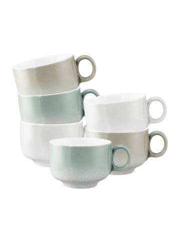 Seltmann Weiden 6er Set Milchkaffeetassen mit Henkel Sento Home 350 ml in Aura mix
