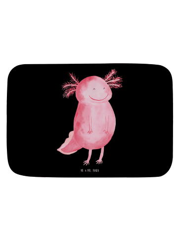 Mr. & Mrs. Panda Badvorleger Axolotl Glücklich ohne Spruch in Schwarz