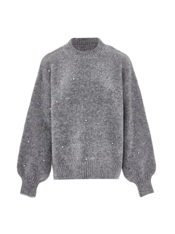 caissa Damen Strickpullover in Hellgrau Melange