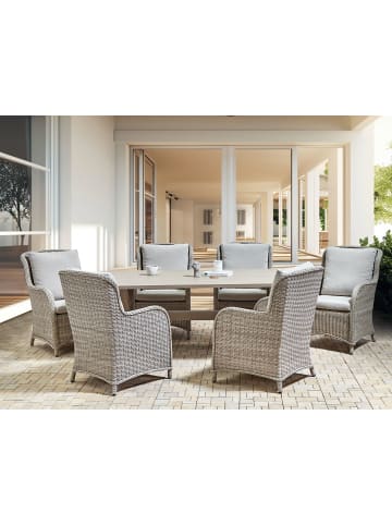 Beliani Gartentisch CASCAIS in Beige - (W) 105 x (H) 74 x (L) 200 cm