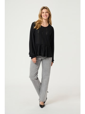 Cream Kurzarm-Bluse CRMianna in Pitch Black