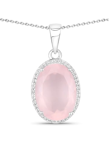 Rafaela Donata Kette aus Sterling Silber mit Rosenquarz in silber