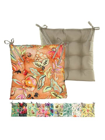 JACK Outdoor Motiv Stuhlkissen Sitzkissen 38x38cm Wasserfest in Beerenflut Orange