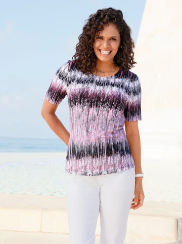 WITT WEIDEN Kurzarm-Shirt in rosé-grau-bedruckt