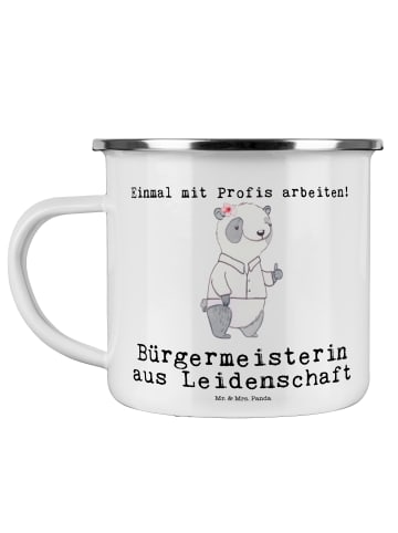 Mr. & Mrs. Panda Kaffeebecher Bürgermeisterin Leidenschaft mit S... in Weiß