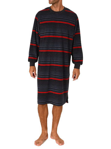 NORMANN Frottee Nachthemd langarm Bündchen - 75615 in rot