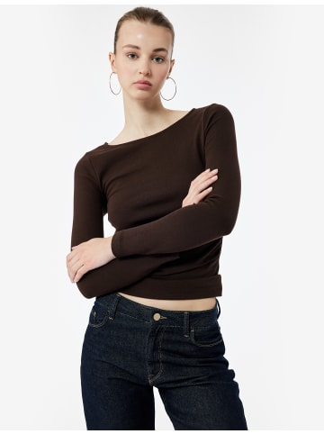 KOTON TSHIRT LS in Braun