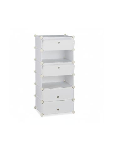 relaxdays Schuhschrank in Weiß - (B)49 x (H)107 x (T)37 cm