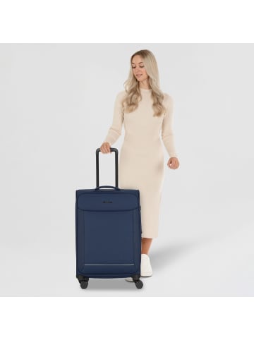 Stratic Fresh 4 Rollen Trolley M 65 cm mit Dehnfalte in navy
