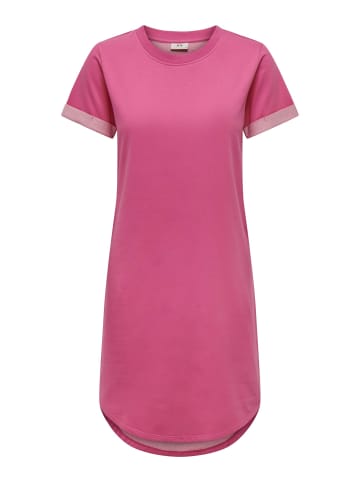 JACQUELINE de YONG Lockeres Kleid Shirtkleid JDYIVY Rundhals Midi Dress Tunika in Rosa-2