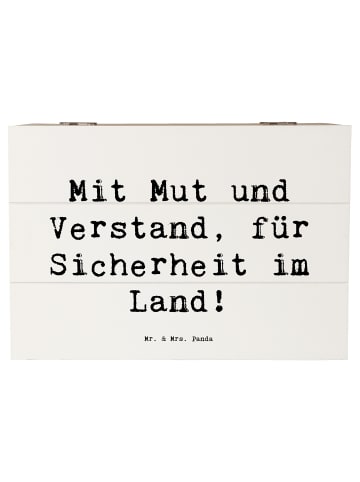 Mr. & Mrs. Panda Erinnerungskiste Spruch Polizist Mut Verstand m... in Weiß