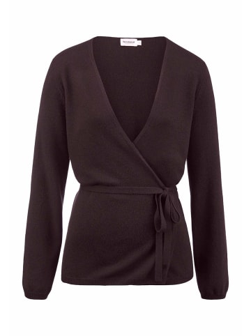 Hessnatur Strick Jacke in schwarzbeere
