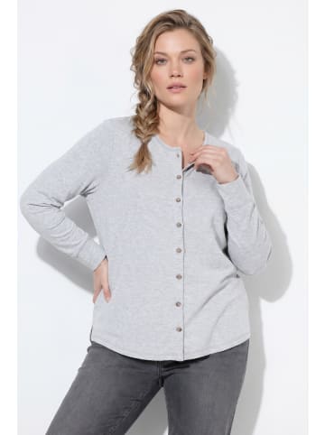 Ulla Popken Langarmshirt in hellgrau mélange